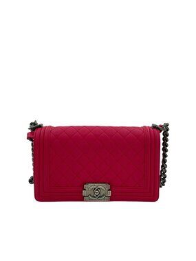 Chanel Le Boy Pink Quilted Chain Shoulder Bag